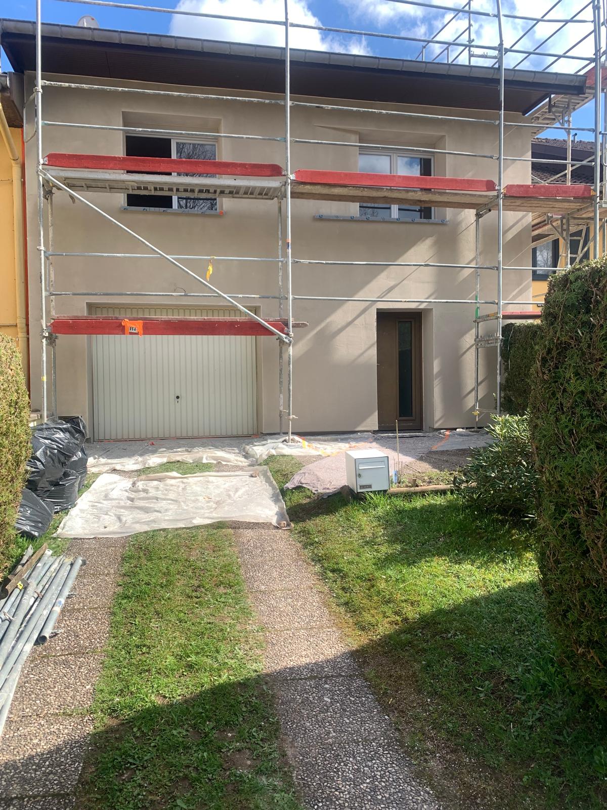 Pavillon — ITE complète — pendant les travaux